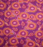 Jersey Blumen in Pink Violett Orange