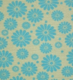 Jersey Gänseblümchen Türkis Detail