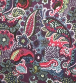 Jersey Jungel Violett Petrol Rot Detail