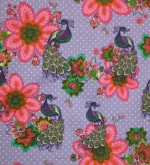 Jersey Pfauen auf Violett Detail