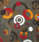 Feincord Kreise auf Grau Detail