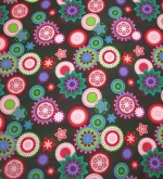 Feincord Mandalas auf Olive