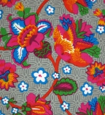 Feincord Ranken auf Grau Detail